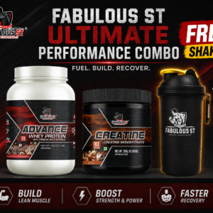 MUSCLE FABULOUS ST ULTIMATE PERFORMANCE COMBO – ADVANCE WHEY PROTEIN 1KG + CREATINE MONOHYDRATE 250G + FREE SHAKER