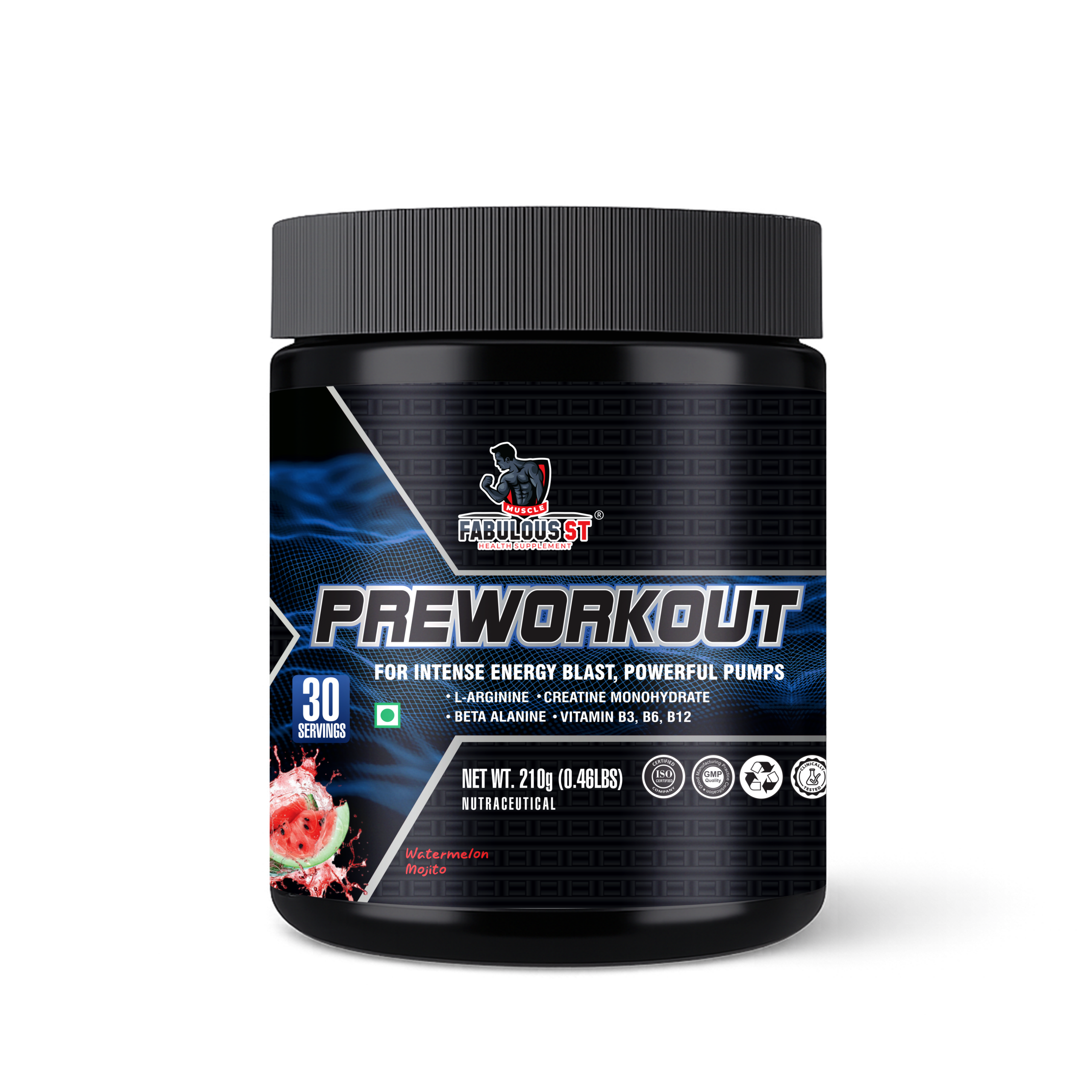 Muscle Fabulous ST Pre Workout Watermelon Mojito – 210GM