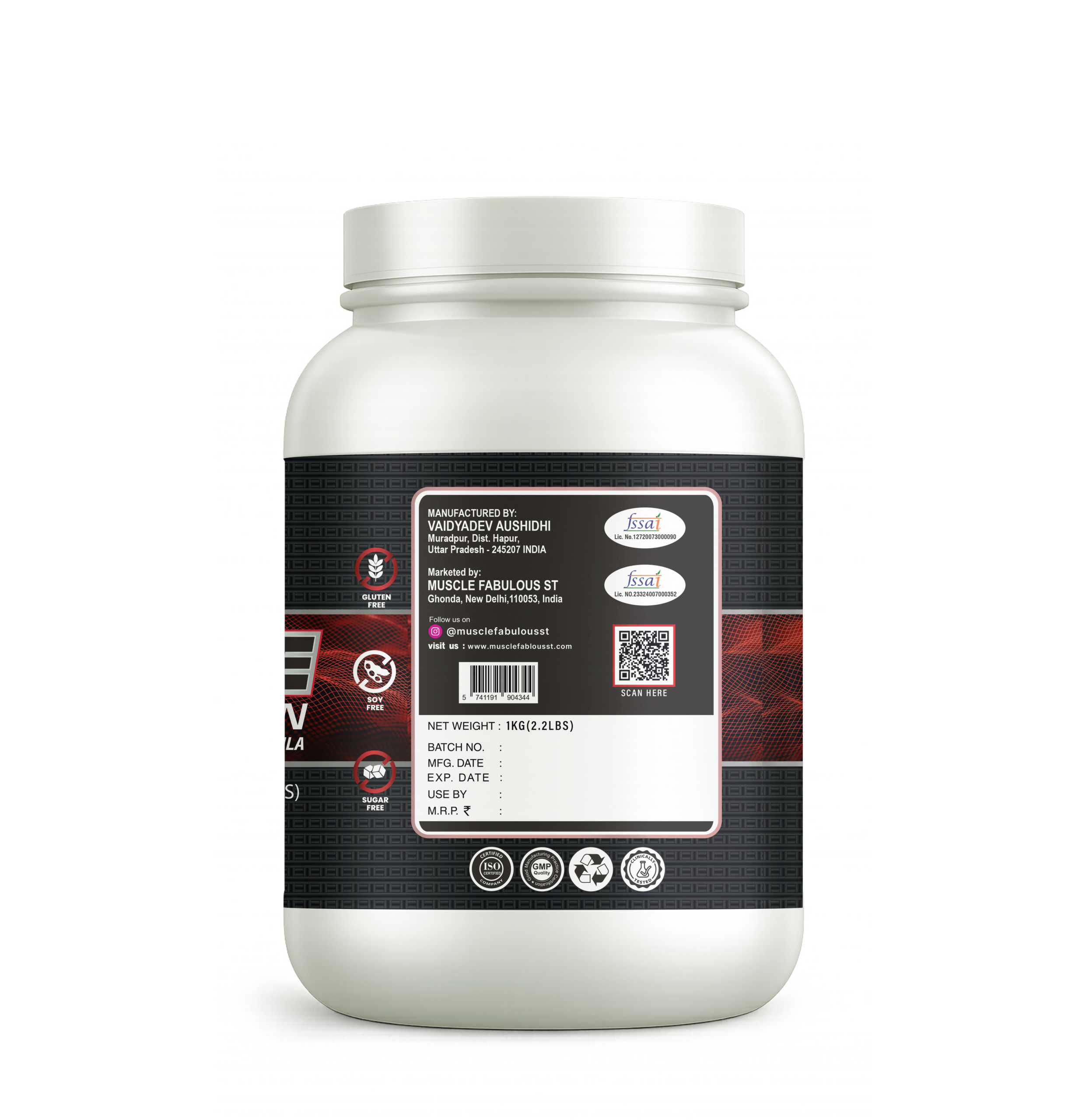 Muscle Fablous ST Advance Whey Protein Irish Cream Chocolate – 1KG - Image 3
