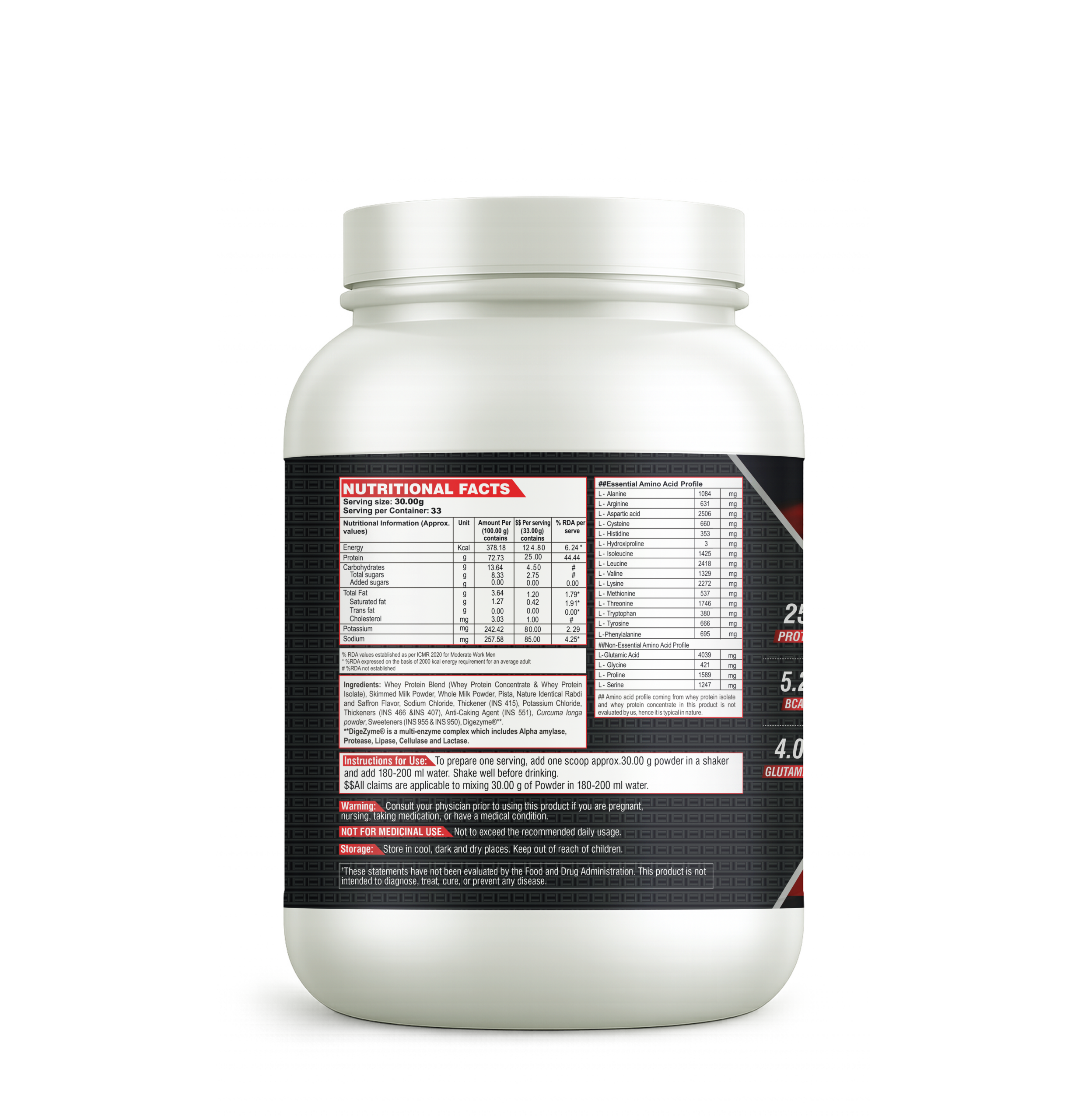 Muscle Fablous ST Advance Whey Protein White Chocolate Raspberry – 1KG - Image 3